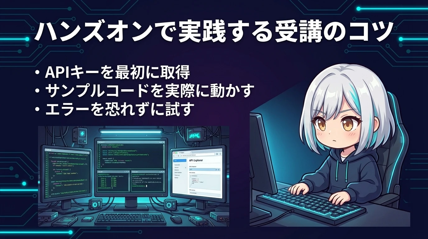 ハンズオンで実践する受講のコツ