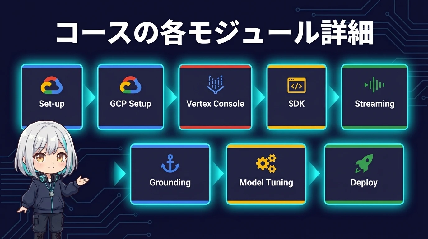 コースの各モジュール詳細