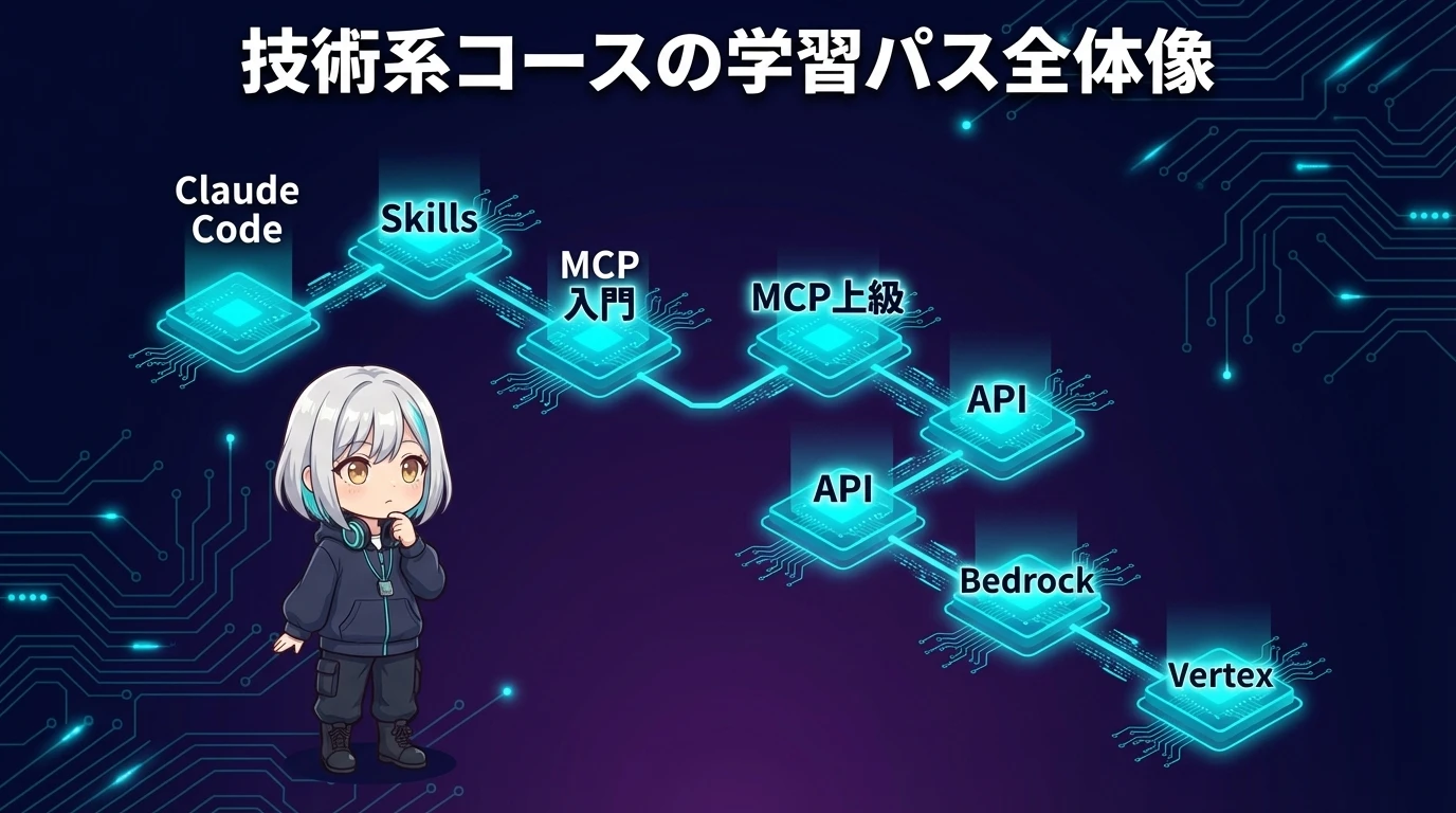 技術系コースの学習パス全体像