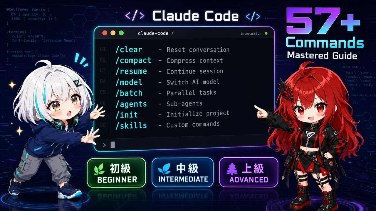 Claude Code スラッシュコマンド完全ガイド