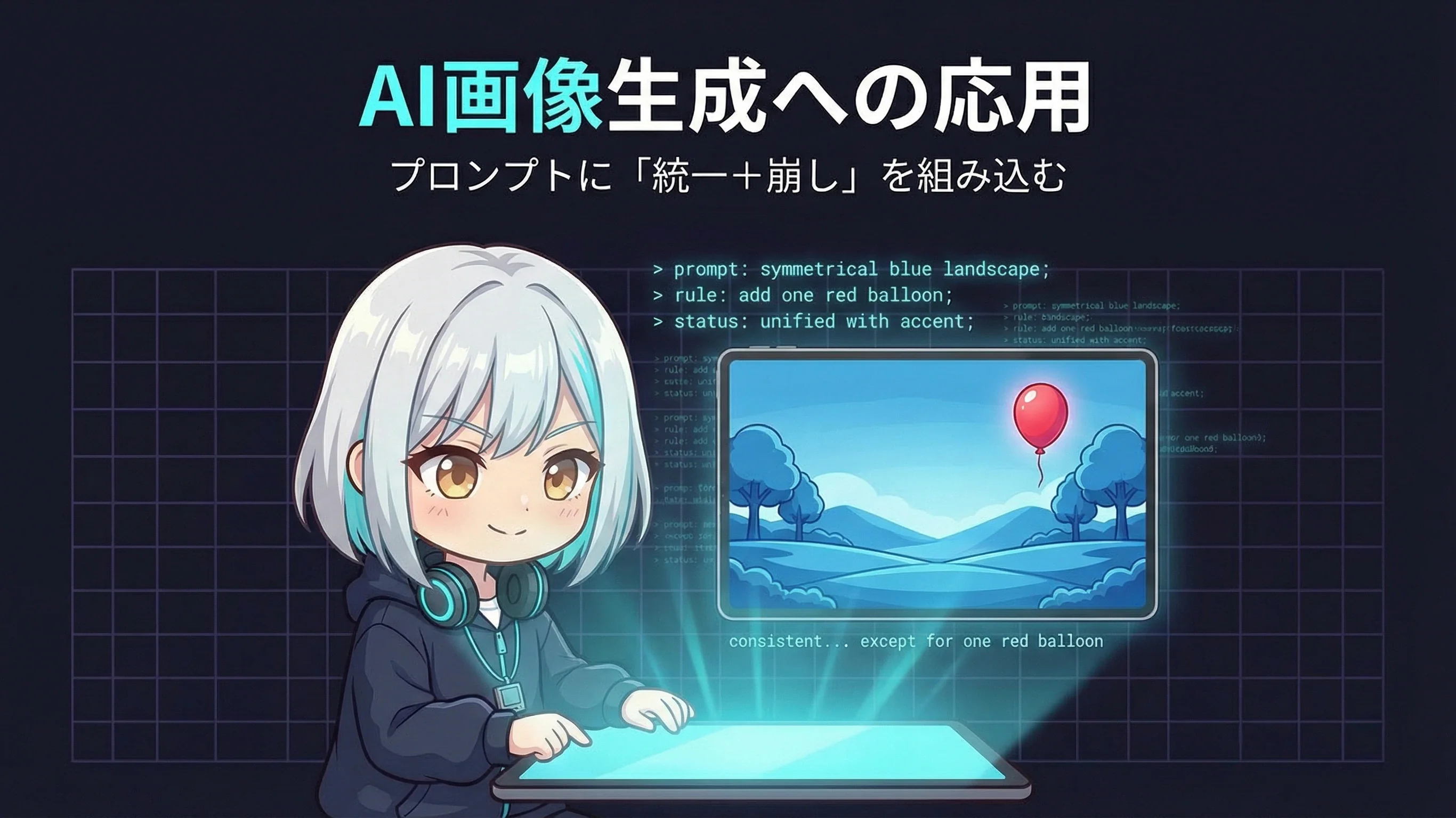 AI画像生成での崩し応用