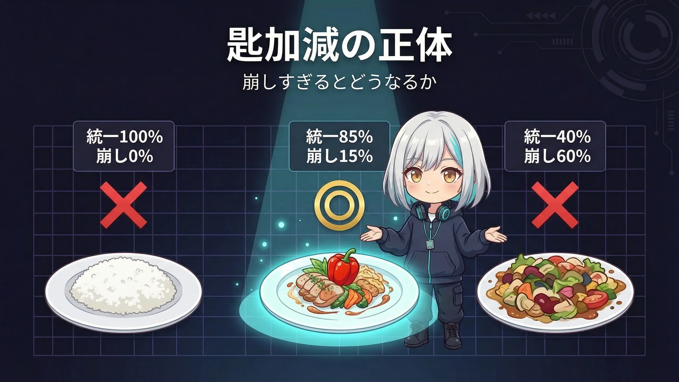 崩しの量の匙加減